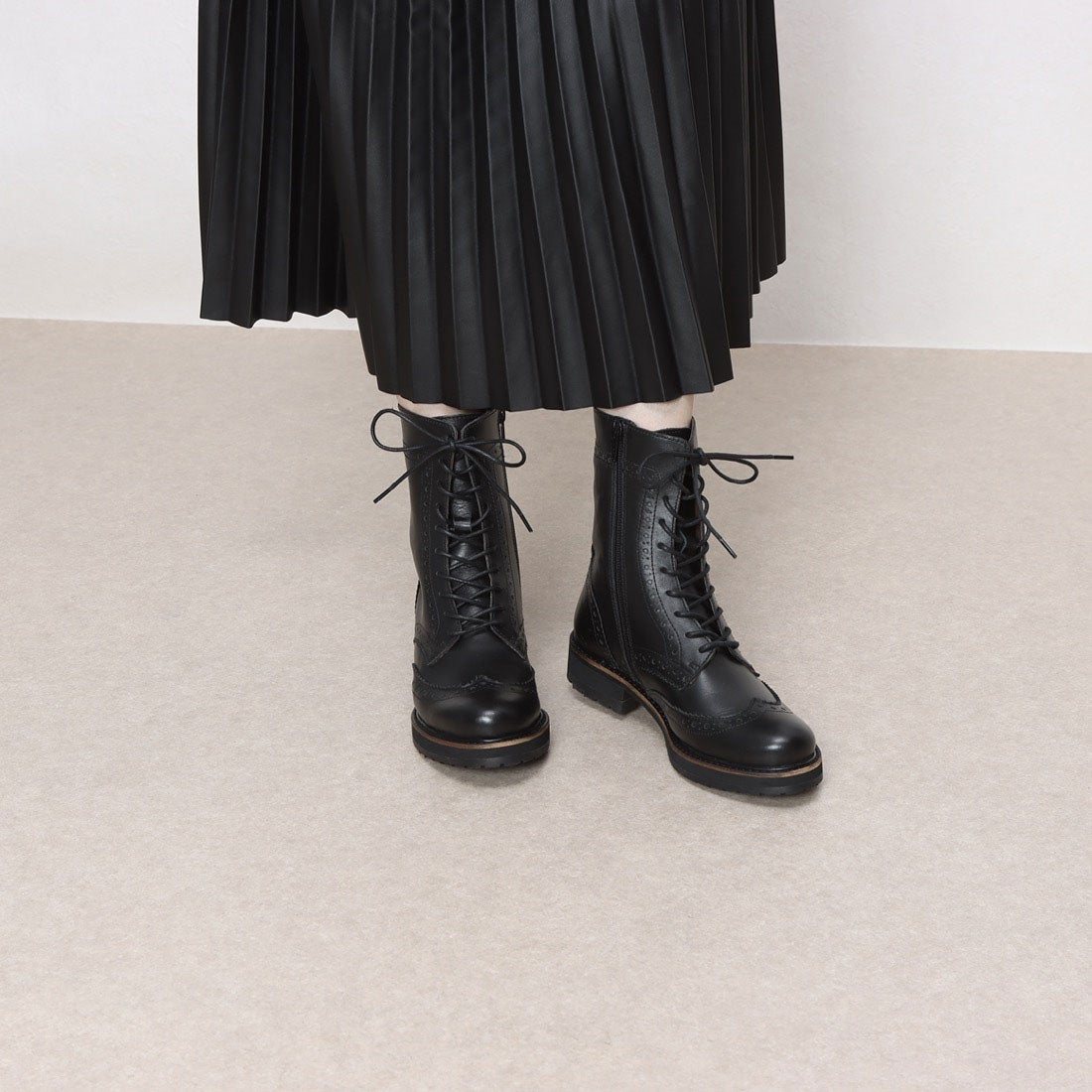 本革レースアップブーツ （ブラック） -YOSUKE U・S・A 公式
