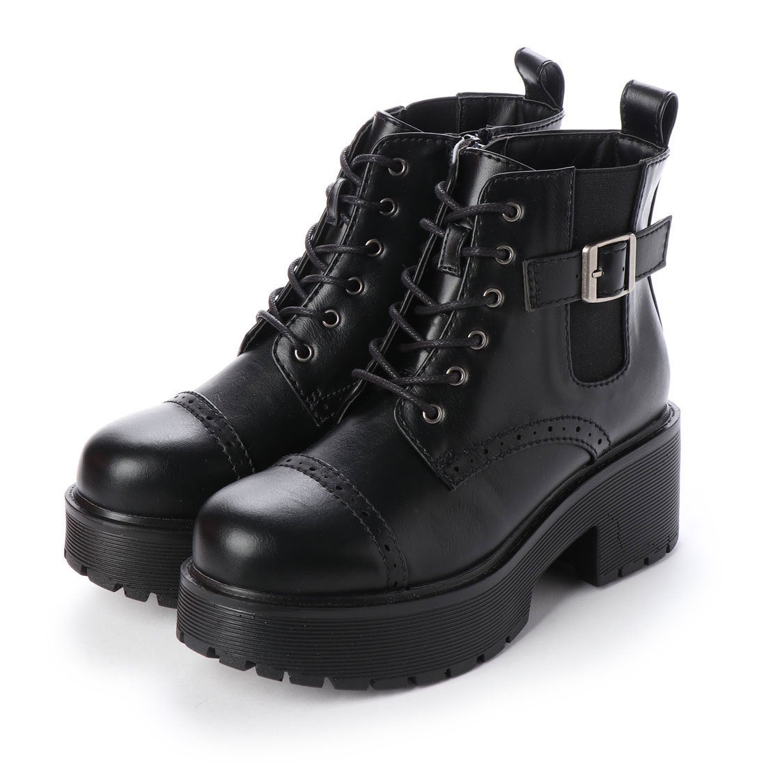 防滑ソール]レースアップブーツ （ブラック） -YOSUKE U・S