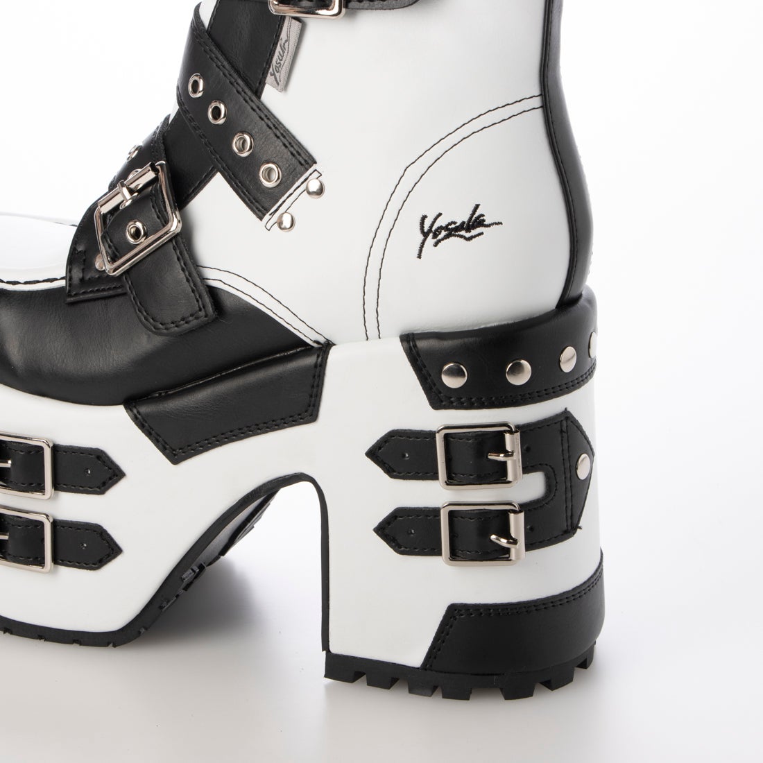 4460066 厚底ブーツ （ホワイトブラック） -YOSUKE U・S・A
