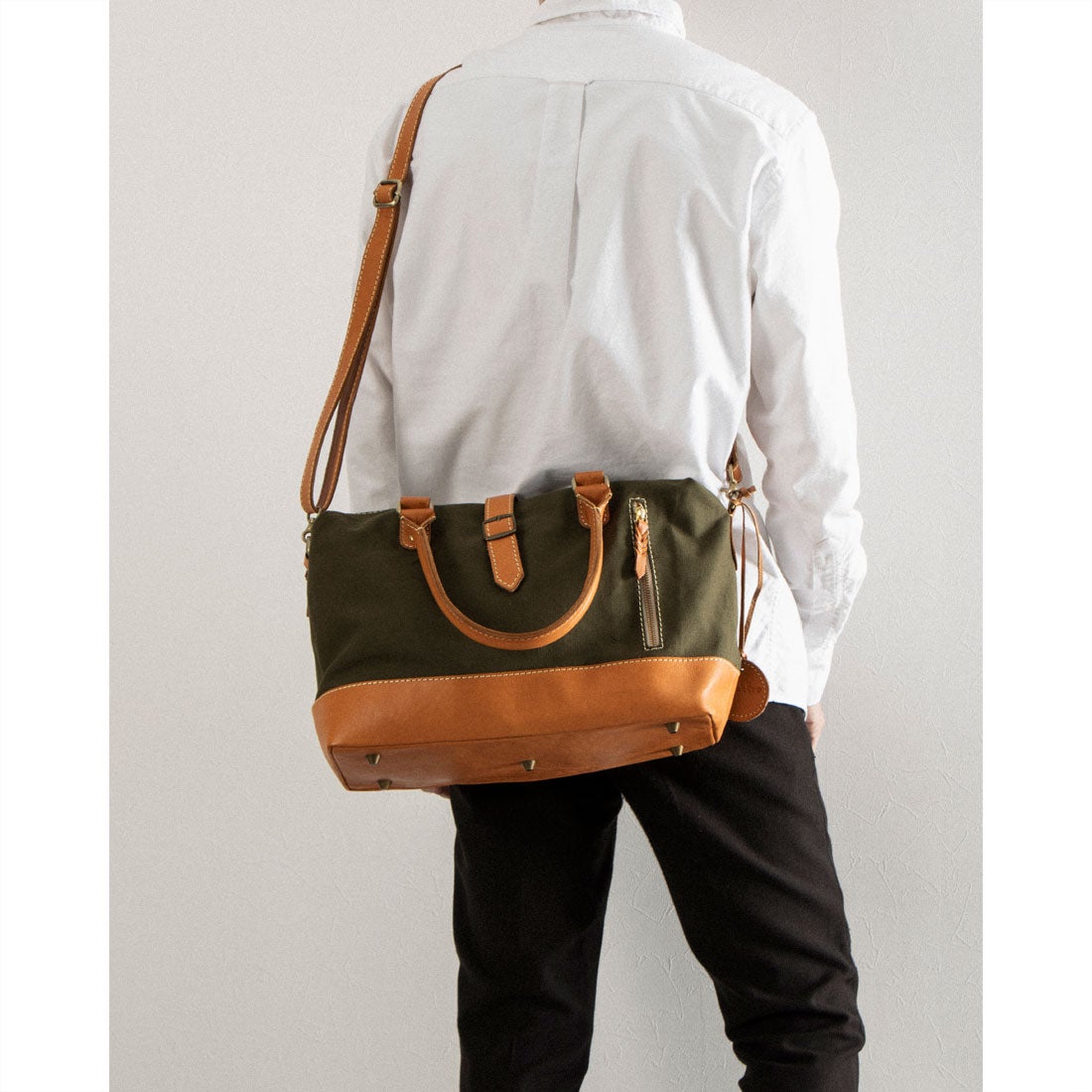 ズッケロ zucchero キャンバス×カウレザー 3wayバッグ ボストンバッグ