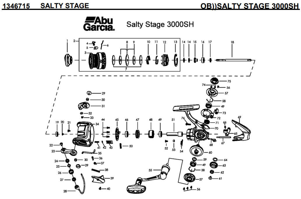 1346715 OB))SALTY STAGE 3000SH | PureFishing Japan 製品リール