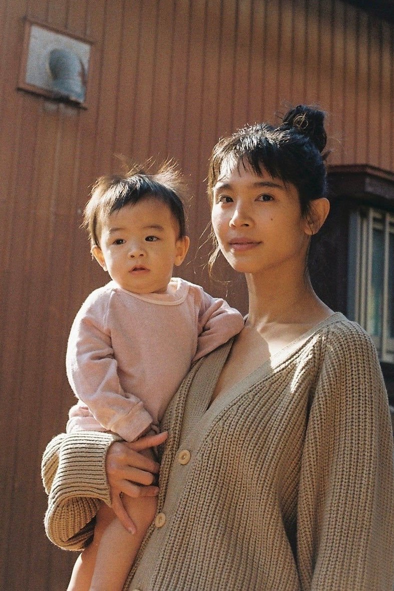 Organic cotton cardigan(mocha) – seed and soil