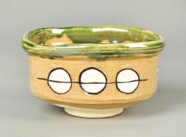 ゆき 加藤作助 鳴海織部蓋付茶碗 15客 など3点 ゆき 加藤作助 鳴海織部