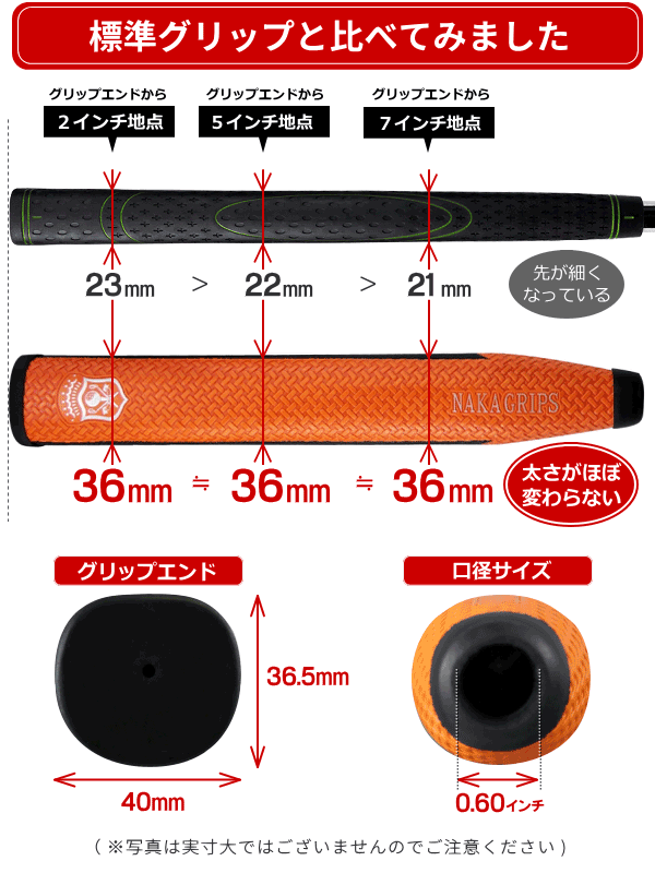 極太グリップ装着】Larouge PT-02 CSパター グリーンマレット型＋