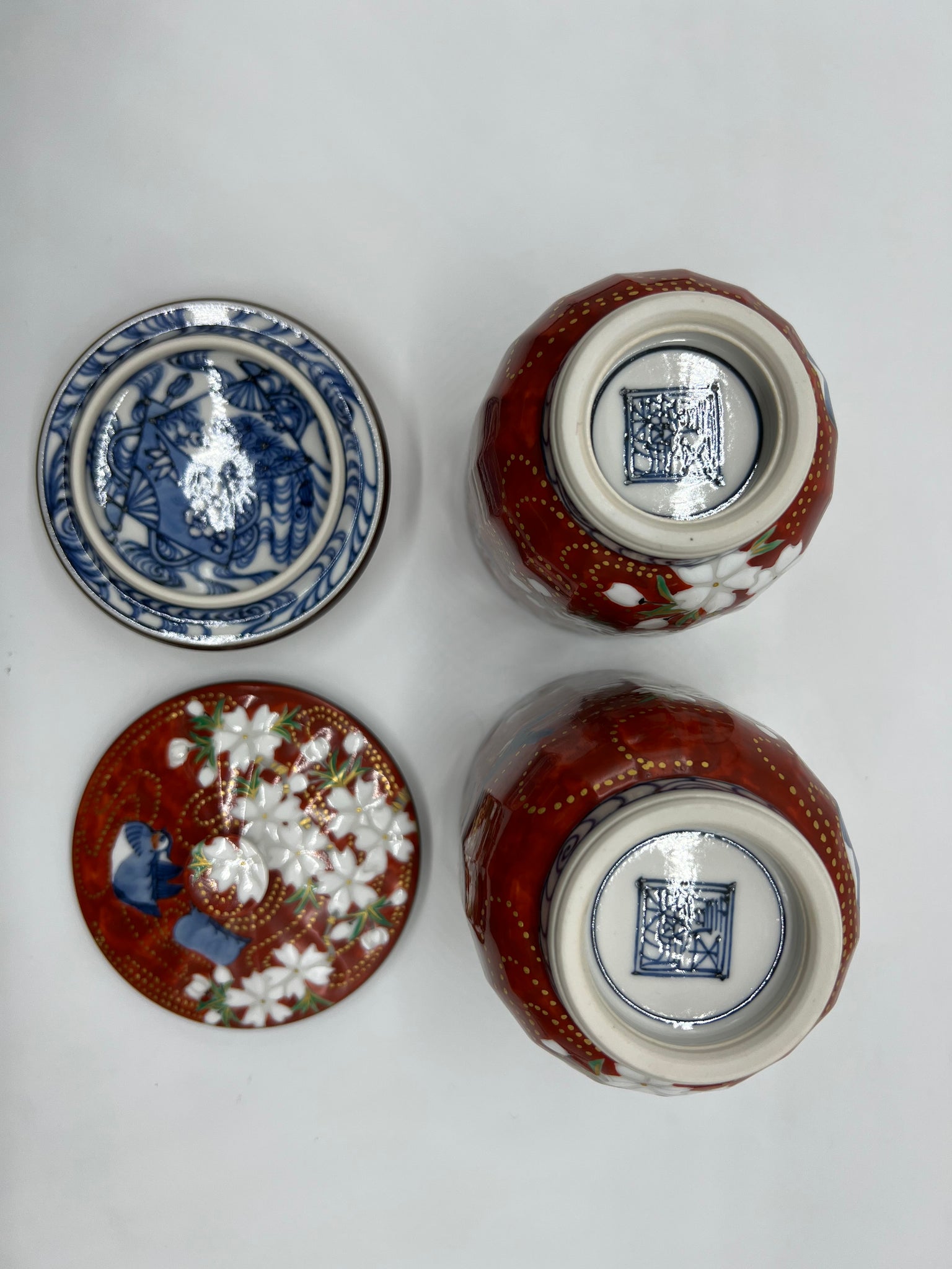 京焼（清水焼）高橋 道八 向付6客 絵付 波ノ絵京焼（