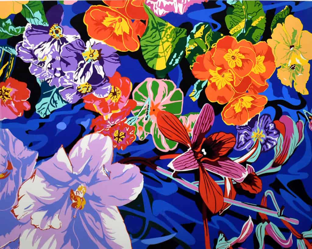 絵画 額付き ヒロ ヤマガタ F8 【 花火 】手描き 肉筆 ヒロ・ヤマガタ