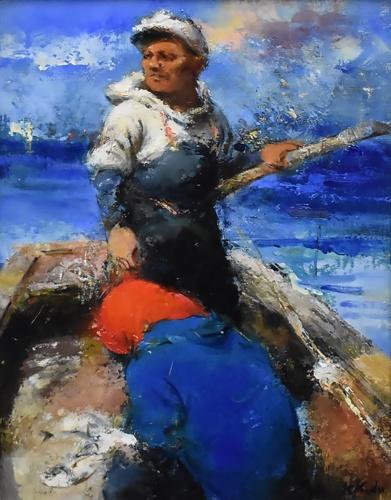 櫓をこぐ漁師 | ｜正光画廊