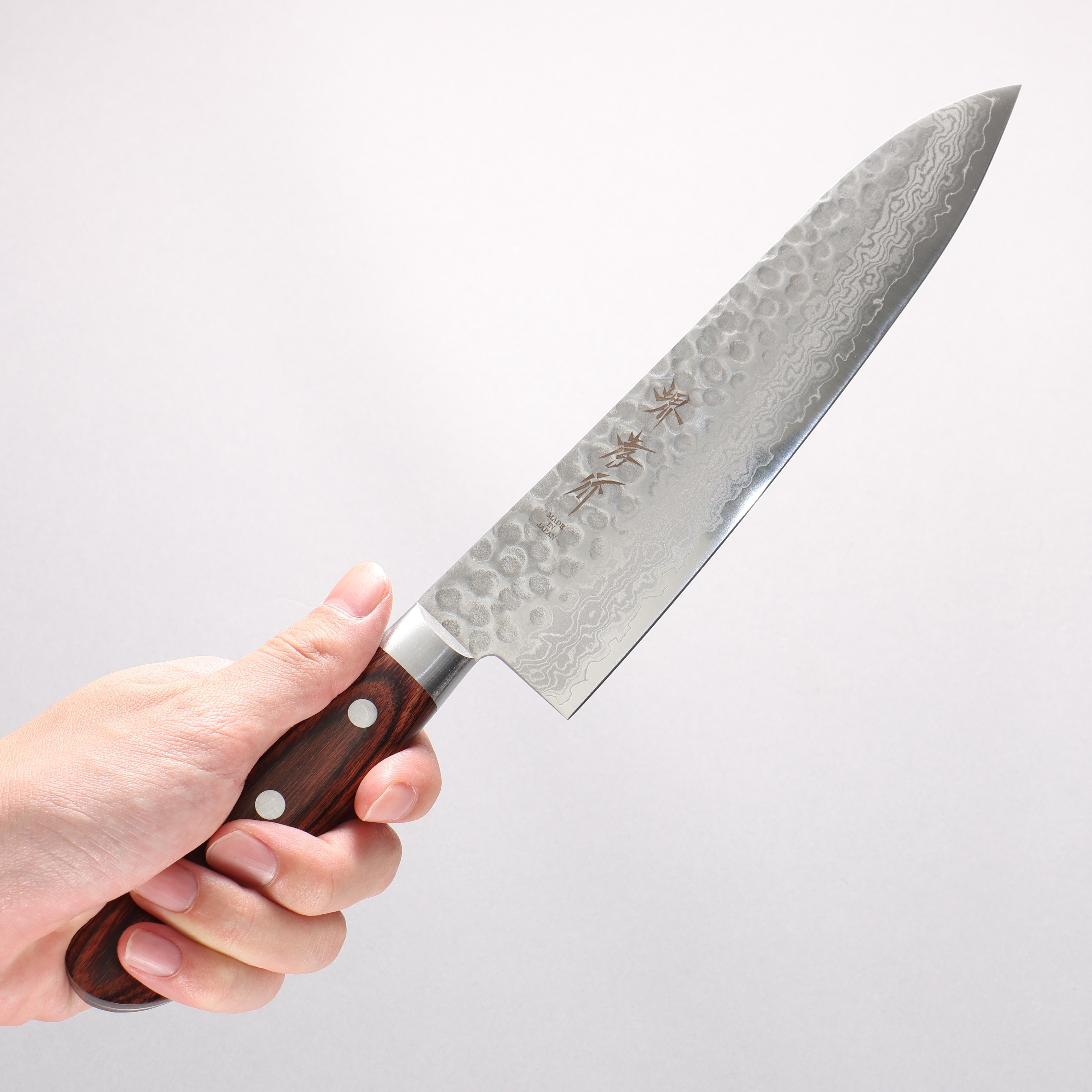 堺 孝行 V金10号 17層ダマスカス 牛刀包丁 210mm – 清助刃物 Japan