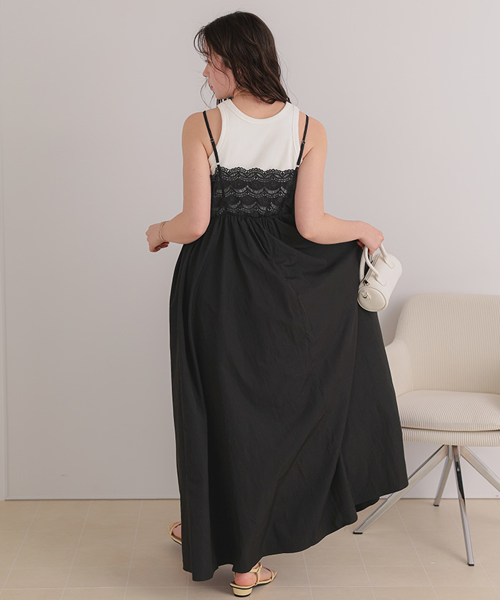 バストレースキャミソールワンピース | titivate