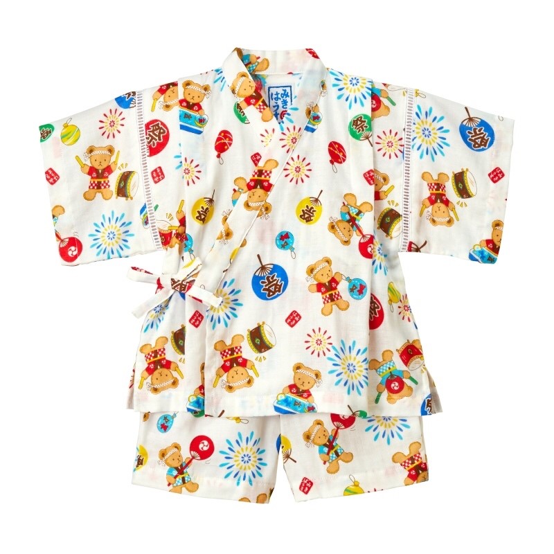 新品タグ付き ミキハウス ダブルB とんぼ＆金魚柄 甚平 110 新品タグ