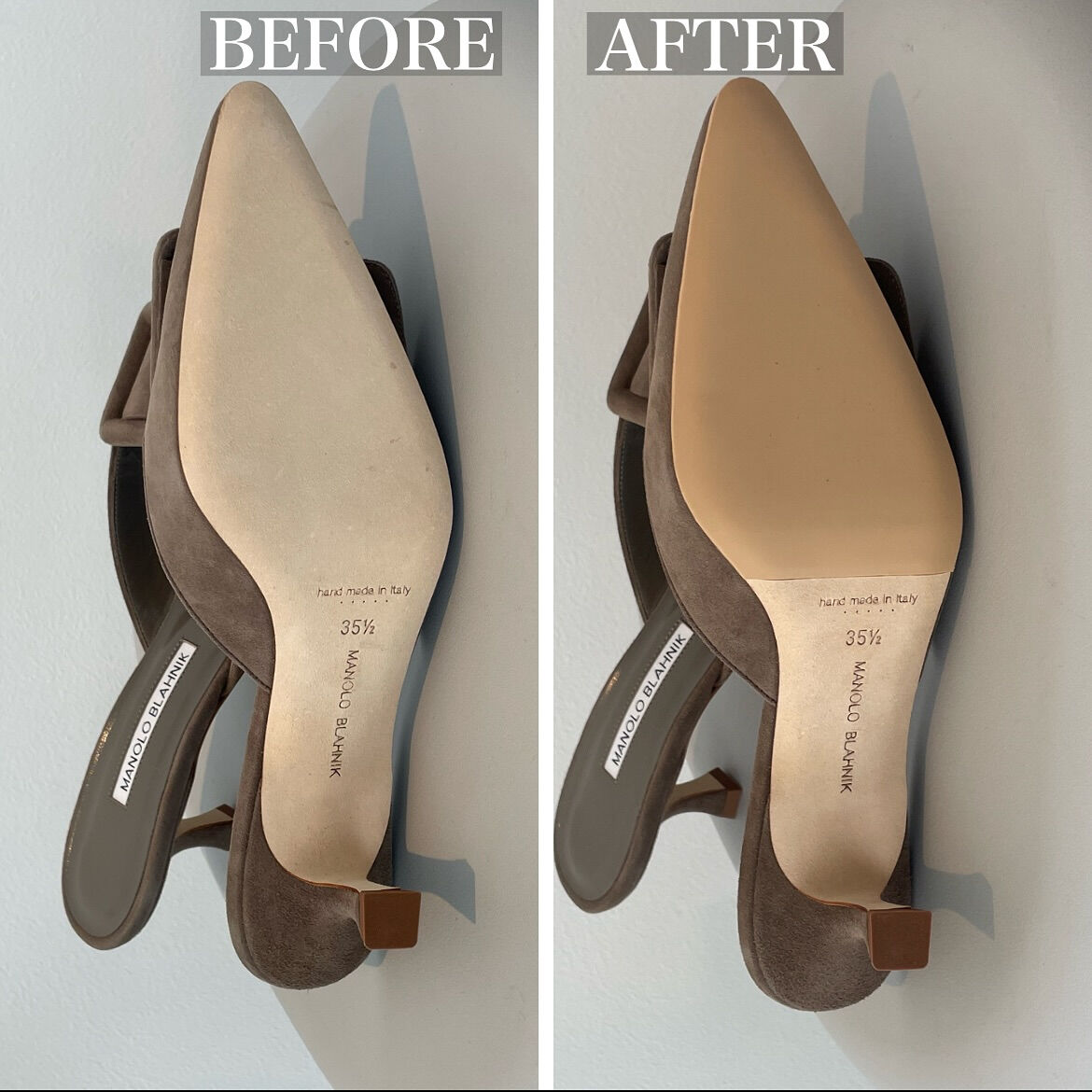 ハーフラバーソール 裏張り マノロブラニク | 実績紹介 | 愛知県名古屋