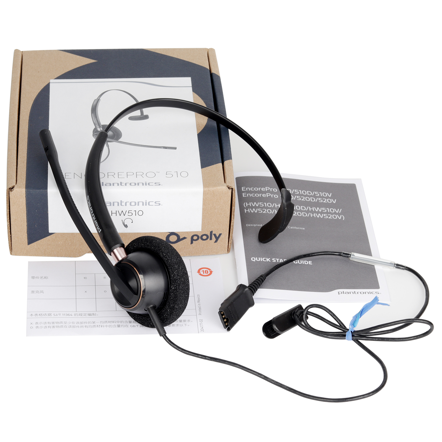 Plantronics Encorepro HW510 - Wired Headset for Call Centers