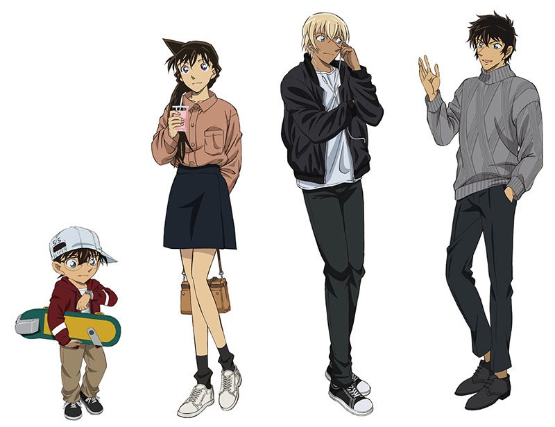 名探偵コナン」コナン、蘭、安室、松田と待ち合わせ♪ 描き下ろし