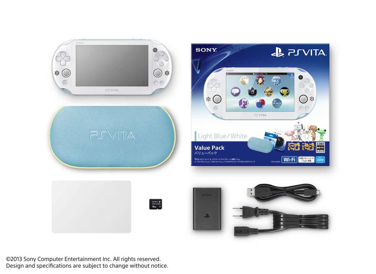 PlayStation Vita New Slim Model Value Pack (Light Blue White)