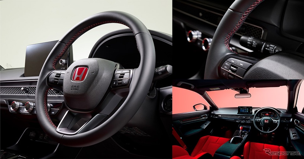 シビック タイプRに本革製ステアリングホイール、ホンダアクセスが純正