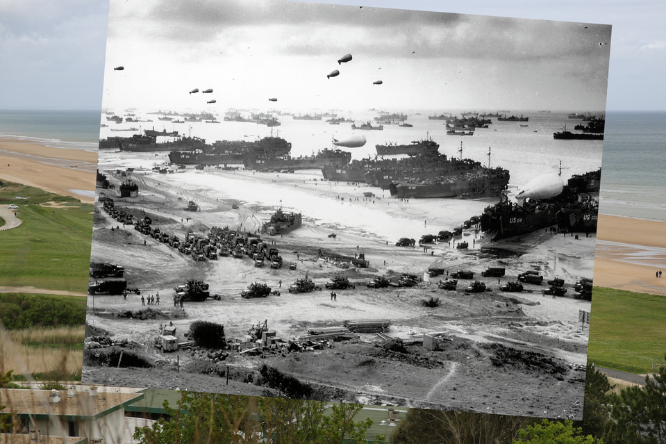 ノルマンディー上陸作戦、写真で比べる当時と今 - WSJ