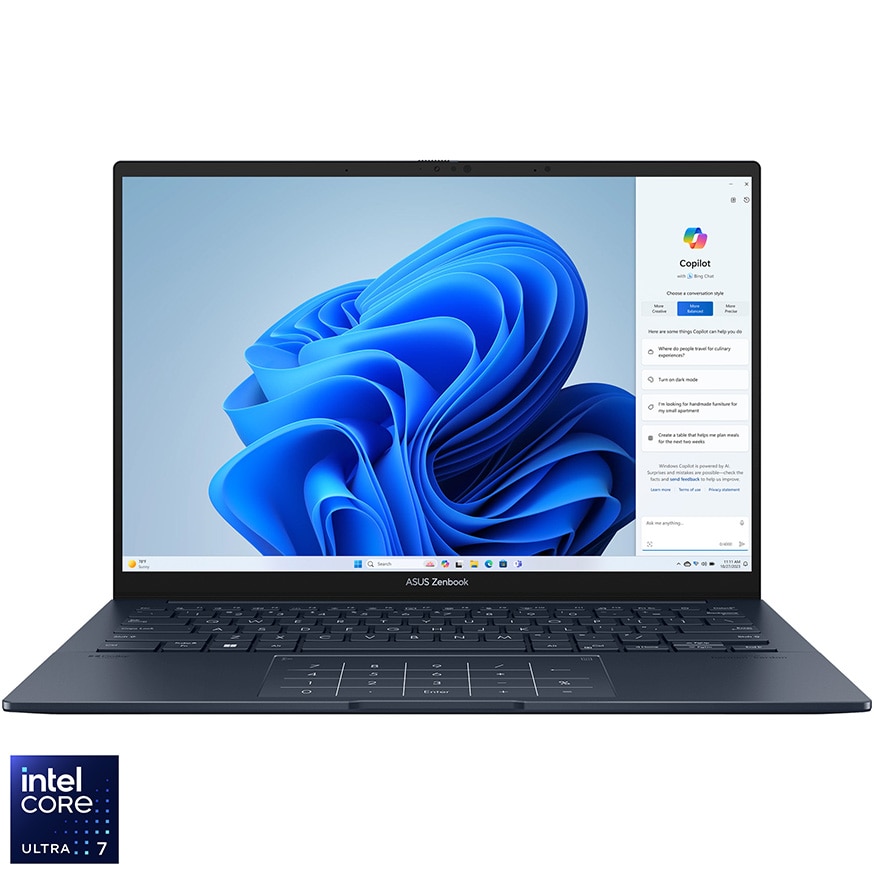 Laptop ASUS Zenbook Pro 14 OLED UX3405MA cu procesor Intel® Core