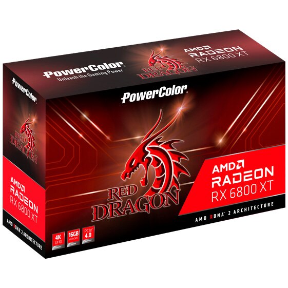 Placa video PowerColor Radeon™ RX 6800 XT Red Dragon, 16GB GDDR6
