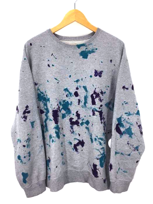 Needles（ニードルス） 別注 ペンキ加工クルーネックスウェット メンズ