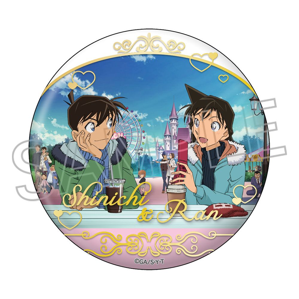 名探偵コナン メタリック缶バッジ 工藤 新一＆毛利 蘭｜ホビーの総合