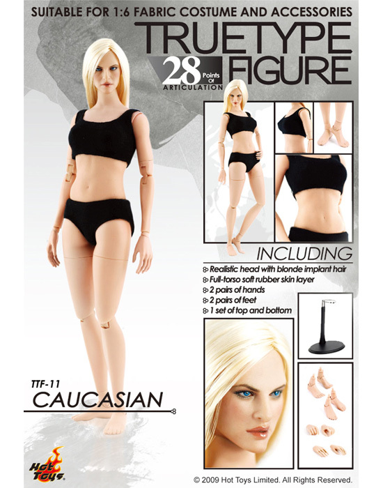 ホットトイズ・トゥルータイプ 1/6 スケールフィギュア素体 ニュー