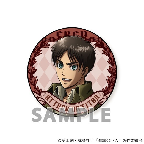 ☆進撃の巨人 リヴァイ エレン 缶バッジ wit studio 進撃の巨人