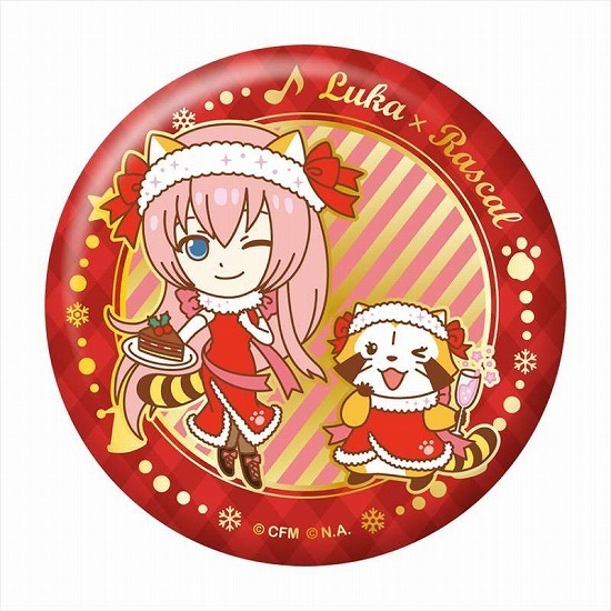 初音ミク ココラボ ラスカル 赤倉 缶バッジ 初音ミク×ラスカル2020 冬