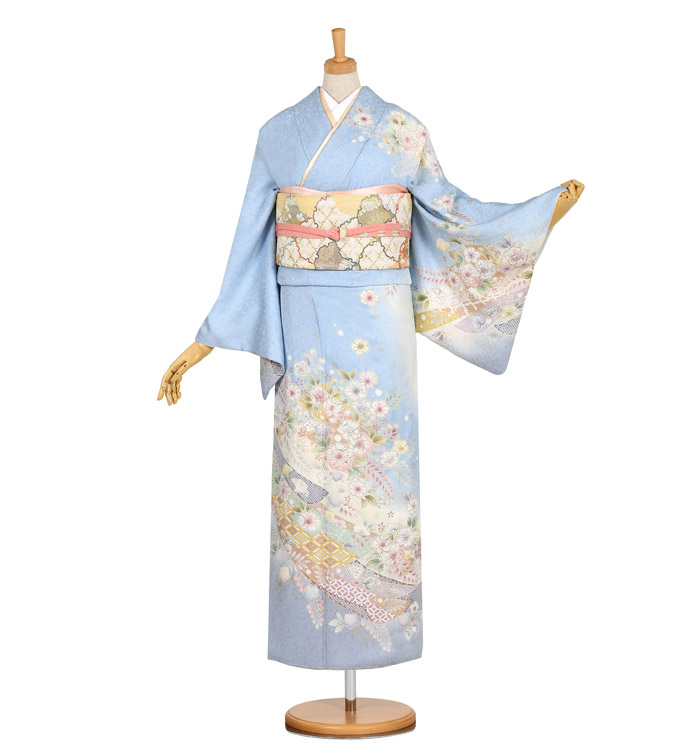 辻が花 訪問着 No.AA-1659-ワイド-LOサイズのレンタル｜きもの365