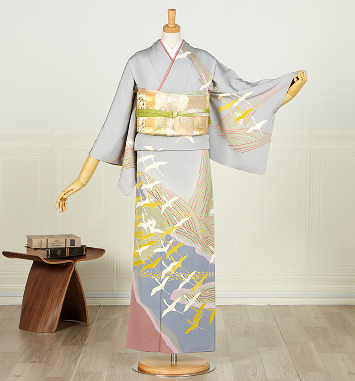 帯・逸品】手描友禅作家 訪問着 No.AA-4854-Sサイズのレンタル｜きもの