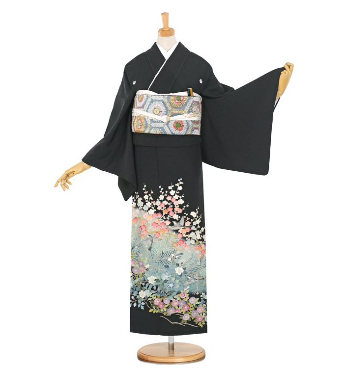 手描友禅 黒留袖 No.CA-1123-Mサイズのレンタル｜きもの365