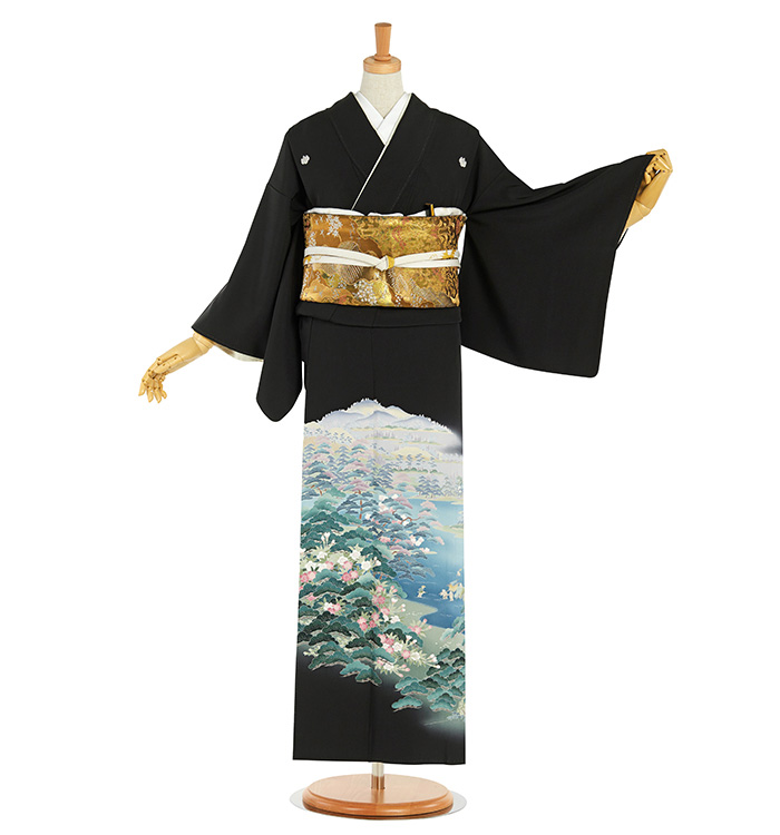 手描友禅作家 黒留袖 No.CA-2202-Sサイズのレンタル｜きもの365
