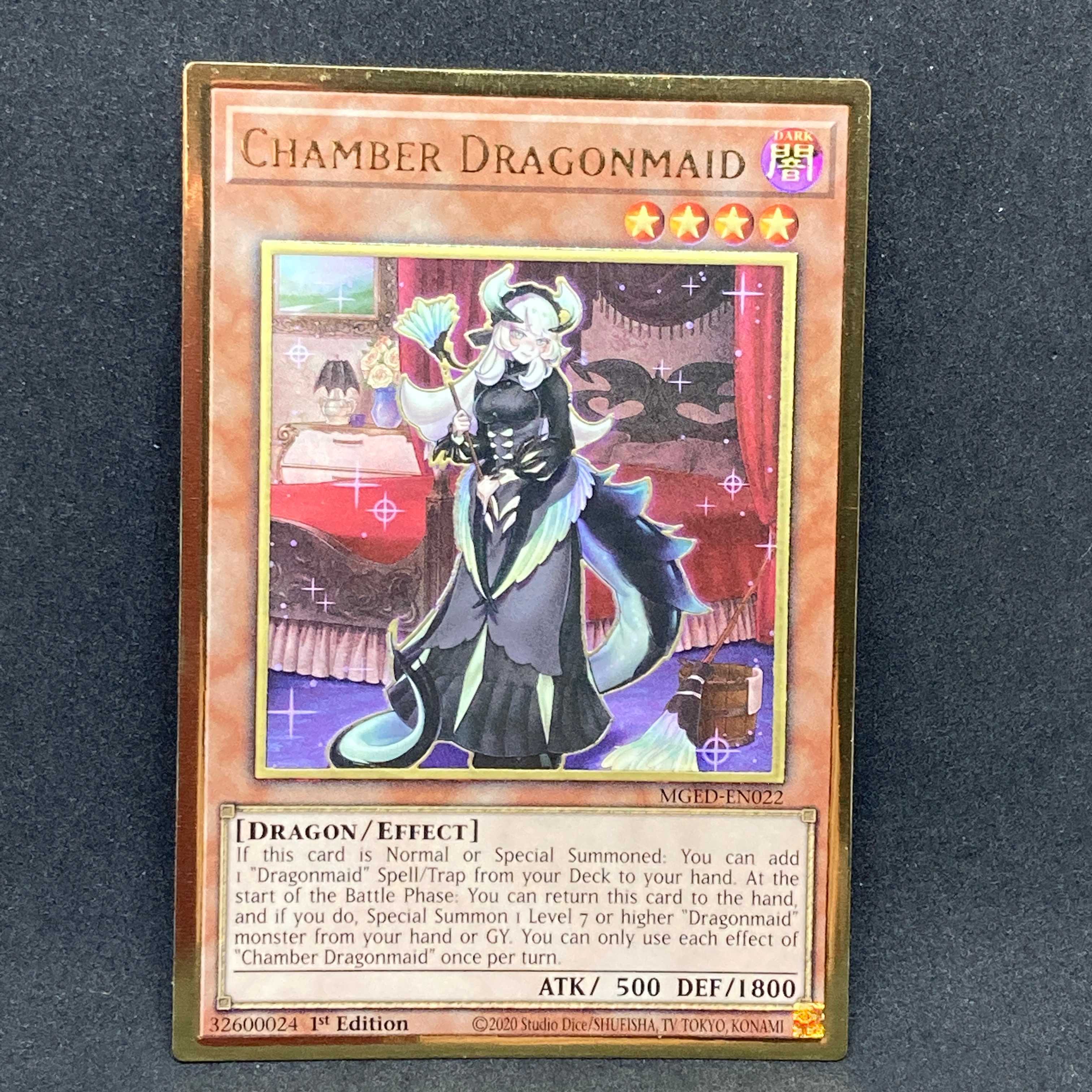 遊戯王 英語 ドラゴンメイド・チェイム 1st MGED プレミアムゴールド
