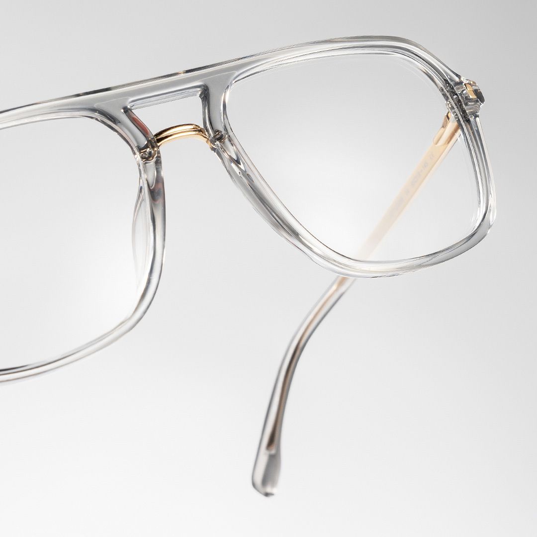 Aviator Kilworth Gray Glasses deals -Zeelool Glasses