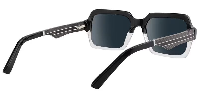 Jack Rectangle Black & Clear Sunglasses | Zeelool Glasses