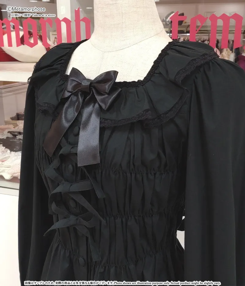 無地スクエアあき長袖ブラウス - ブラウス、カットソー、カーディガン