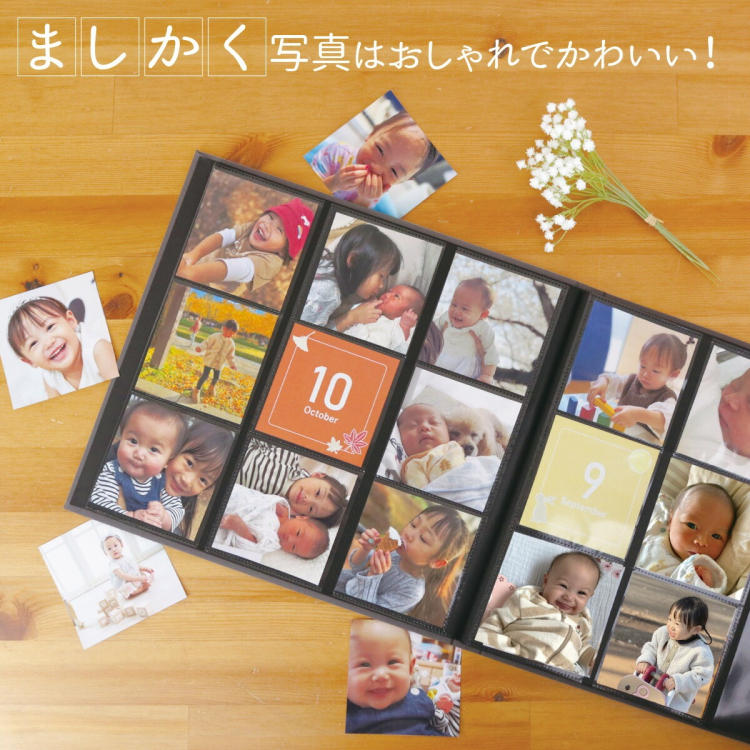 WEB限定品】ナカバヤシ セラピーカラー ましかく大容量 9面ポケット