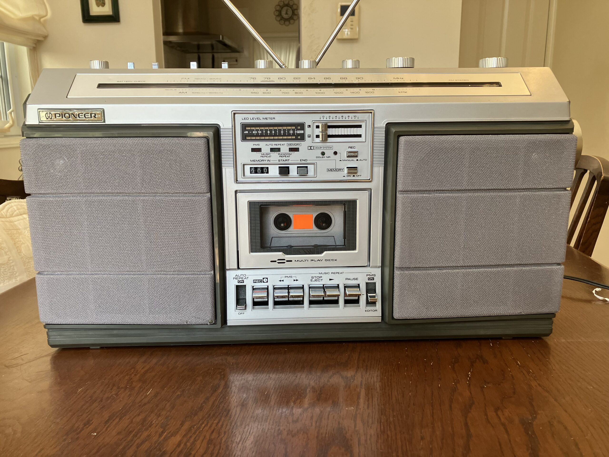 ジャンク レア品 PIONEER パイオニア ラジカセ SK-95 昭和レトロ