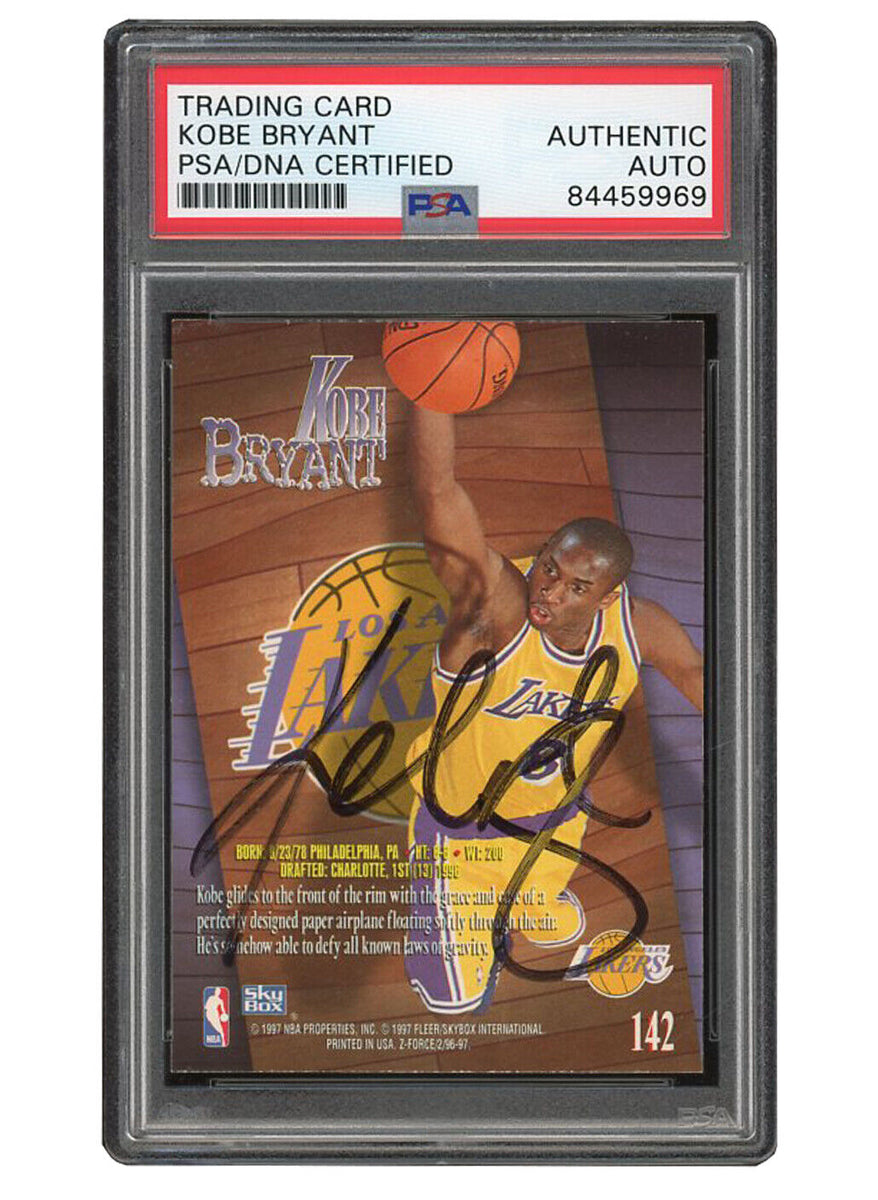 1996 Skybox Z Force Kobe Bryant Signed Autographed RC Rookie Card