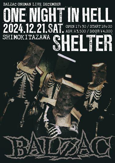 2024年の年末下北沢SHELTERワンマンライブ『ONE NIGHT IN HELL』は、12