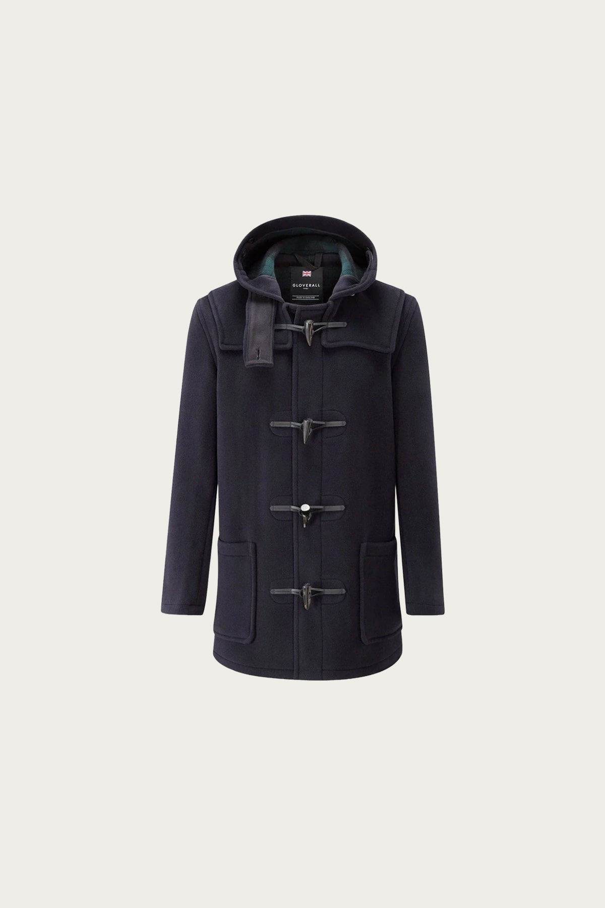 Gloverall Mid-Length Morris Duffle Coat | Navy Blackwatch | Canoe Club