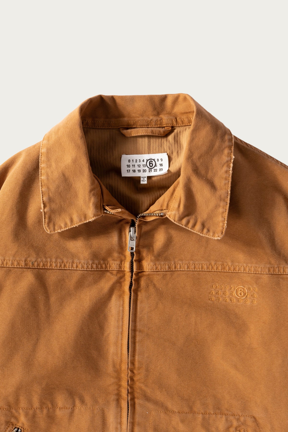 MM6 Maison Margiela Canvas Numeral Work Jacket | Brown/Tan | Canoe
