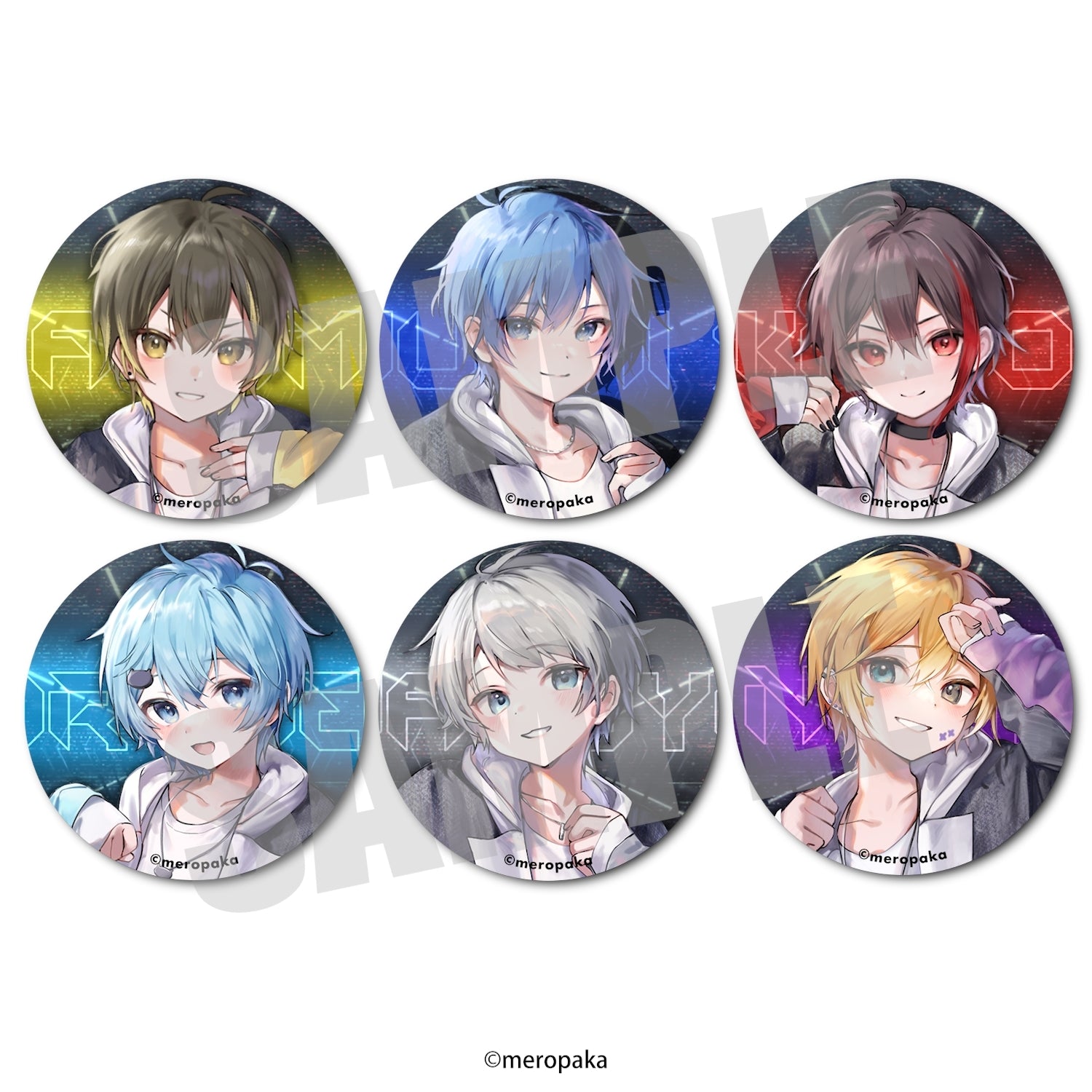 8月上旬頃発送予定]めろぱかランダム缶バッジ サマーフェスティバルver