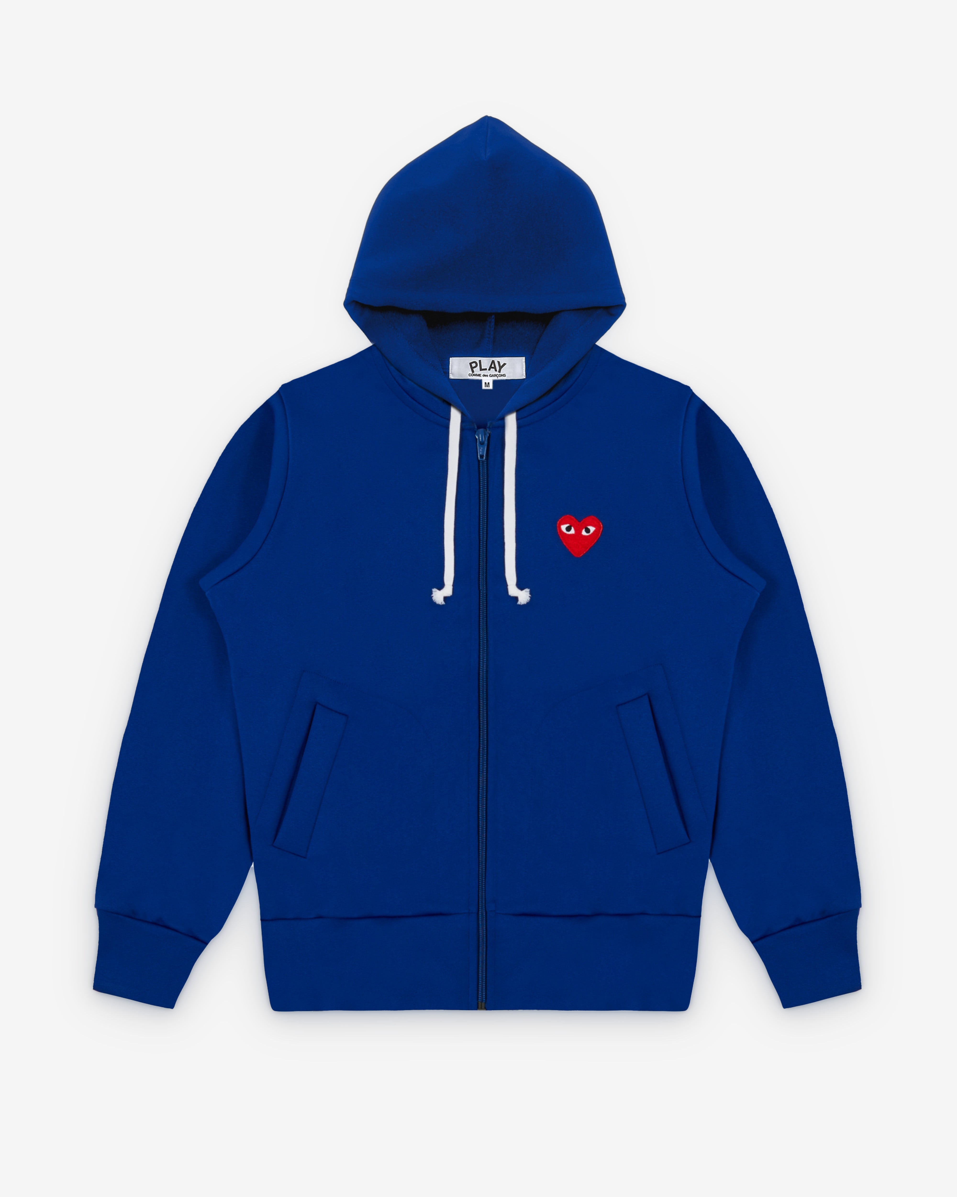 Play Comme des Garçons: Hooded Zip-Up (Navy) | DSMNY E-SHOP