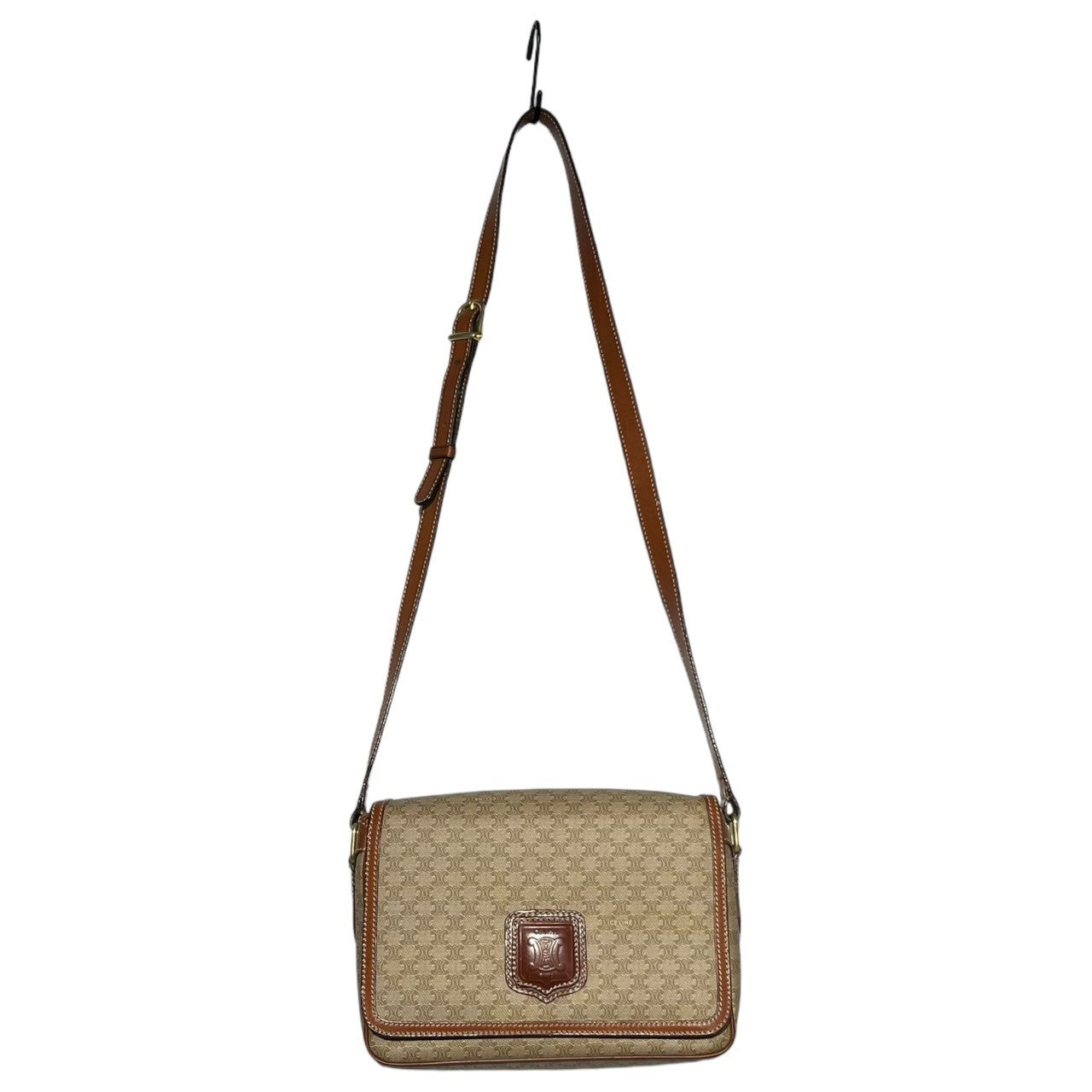 CELINE(セリーヌ) Vintage macadam pattern leather shoulder bag