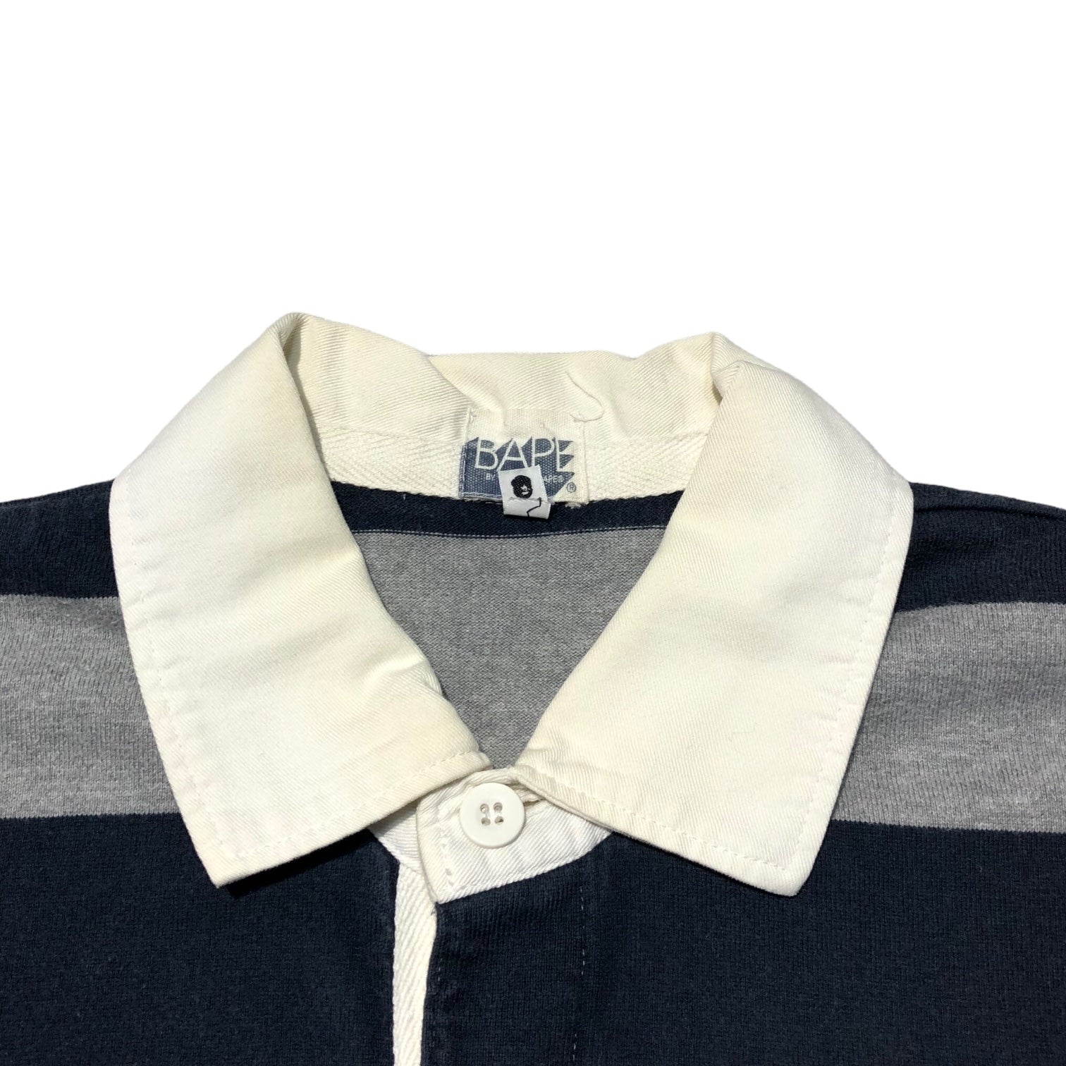 A BATHING APE(アベイシングエイプ) 00's One point logo border rugby