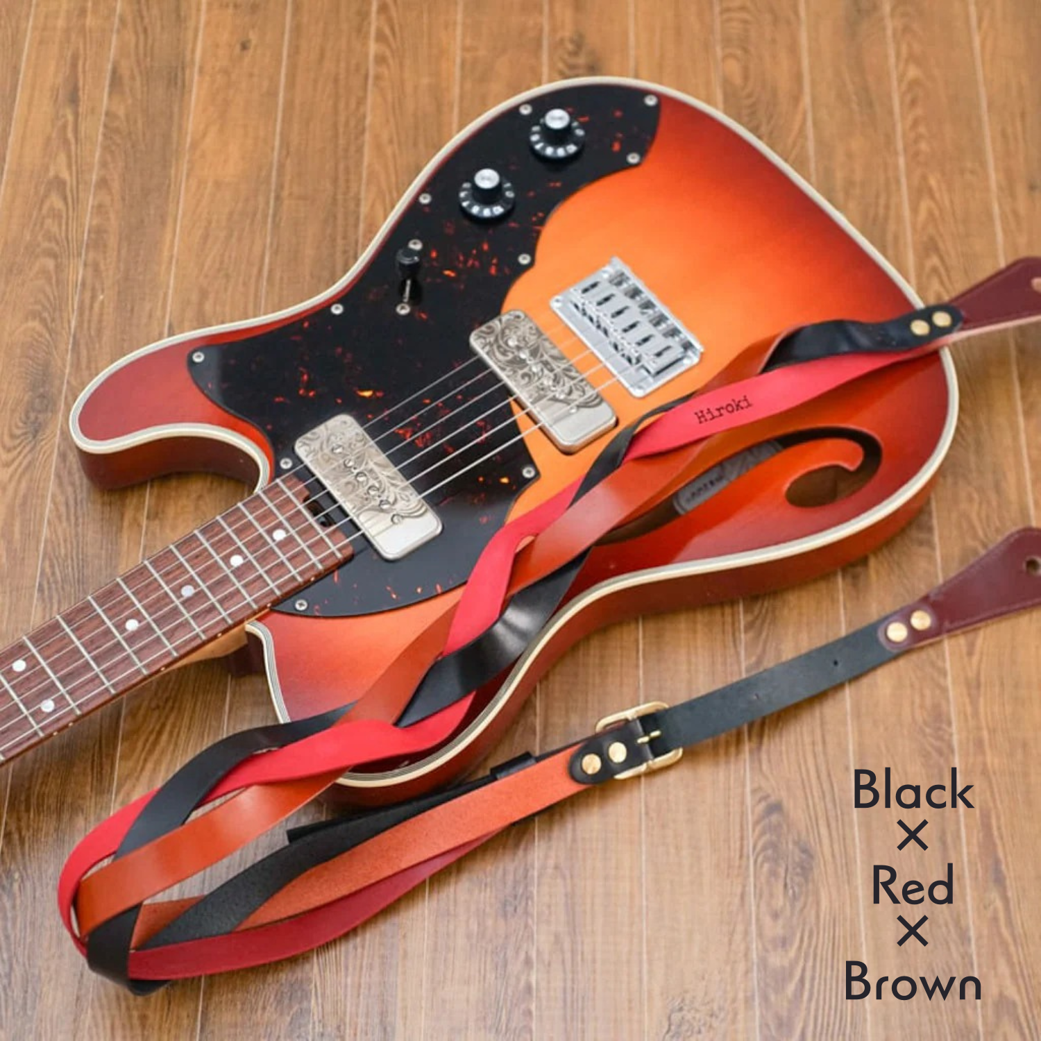 Triad トライアド｜程よい主張の三つ編みギターストラップ – 708works