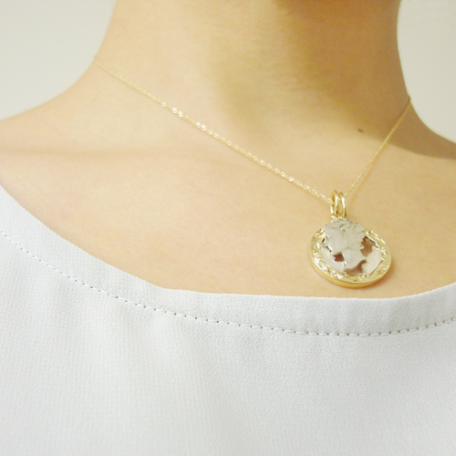 ハワイアンジュエリー/K14YG/マーキュリーダイムカットアウト