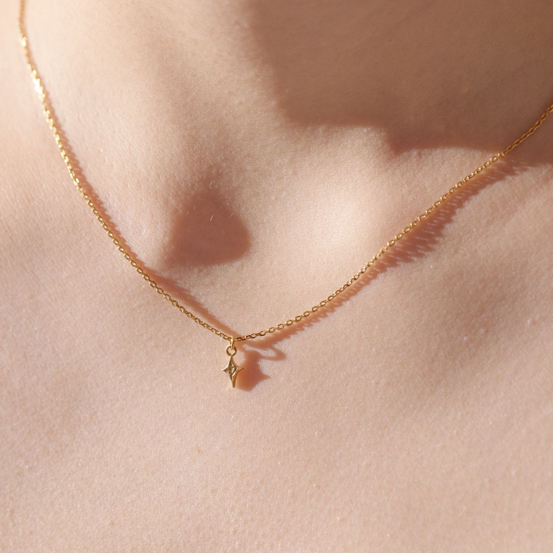 ハワイアンジュエリー/K10YG/プティット スタークロス ネックレス