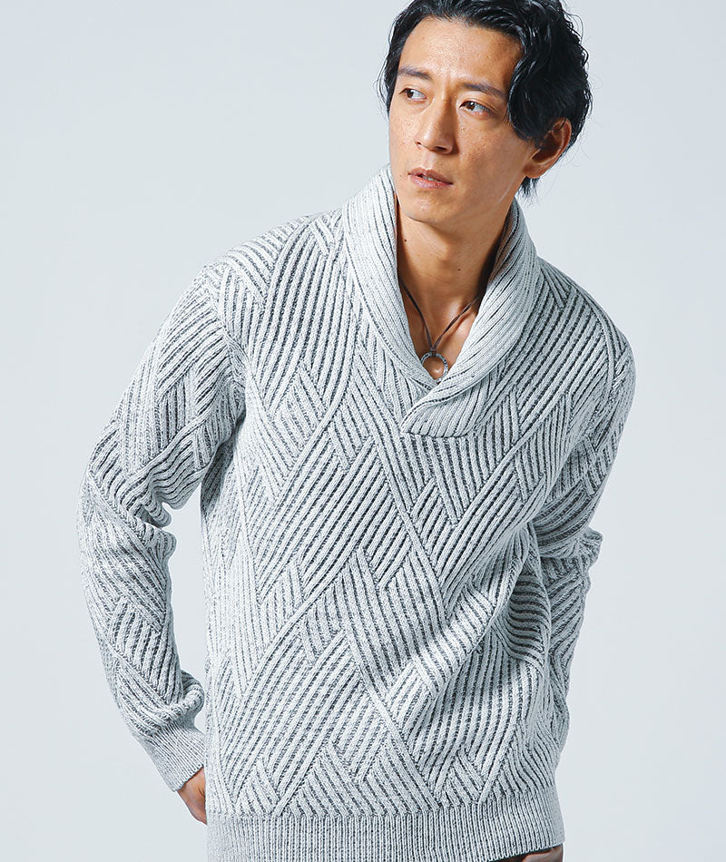 ニット メンズ ショールカラー セーター おしゃれ かっこいい おすすめ