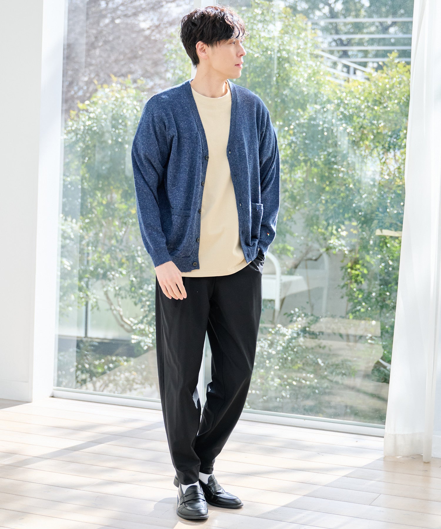寄り添うリネン ニットカーディガン（カーディガン/ボレロ/メンズ